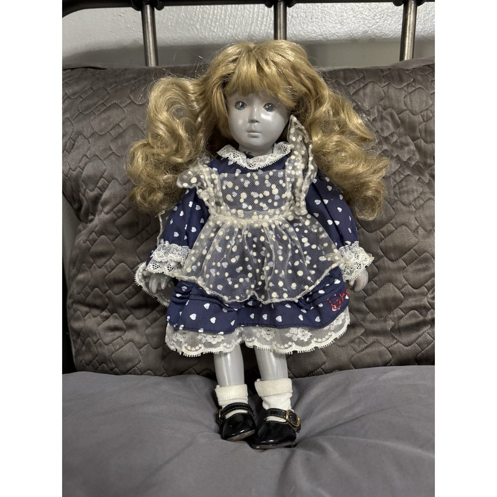 Grace's spooky doll ceramic doll‎ halloween Upcycled vintage doll